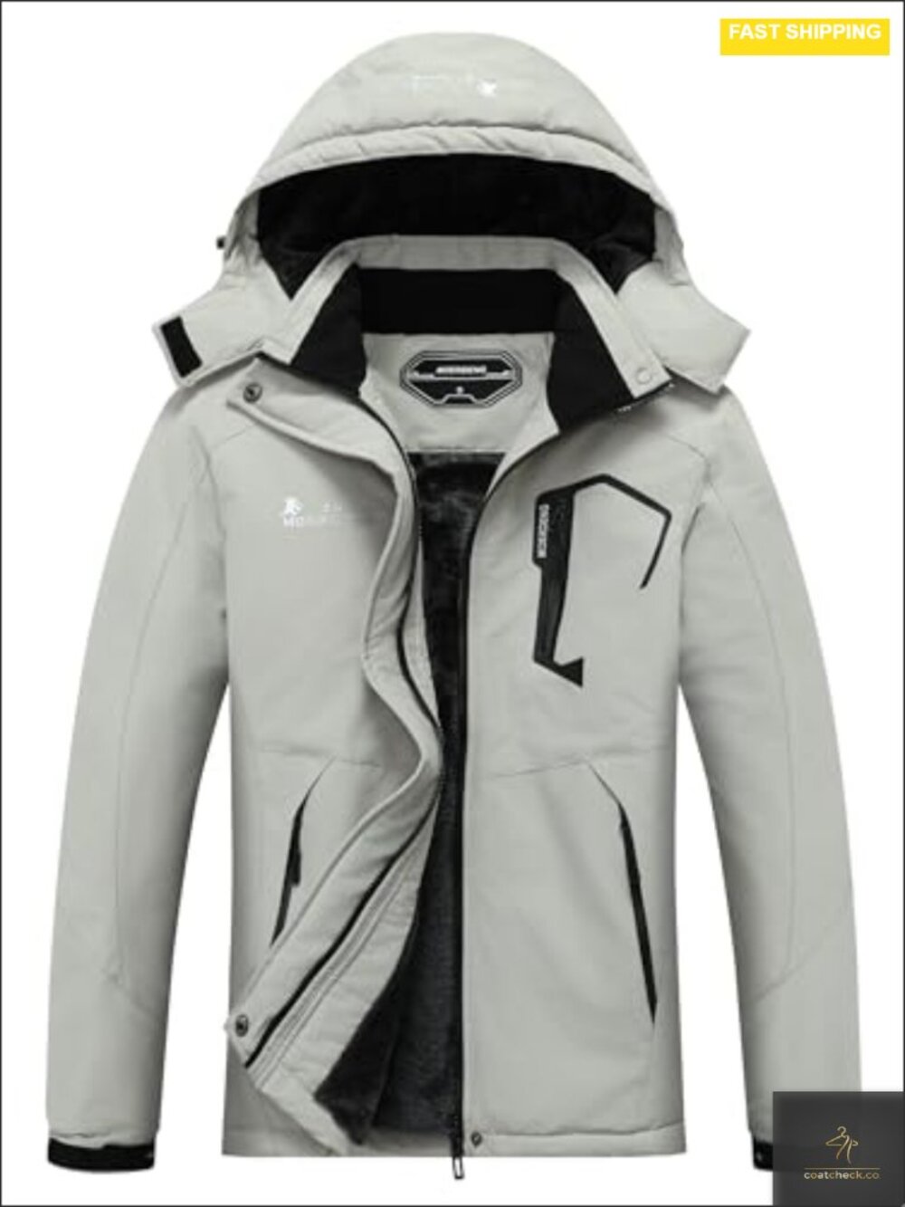 Waterproof Ski Jacket Windproof Snowboarding Winter Coat Fleece Lined